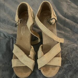 Toms Tan Strappy Sandals